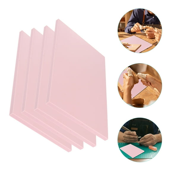 FONDOTIN 4Pcs Brick Stamp for Block Printing Kit with TPR Material