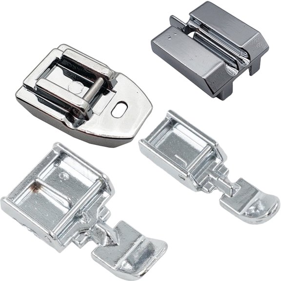 FONDOTIN 4Pcs Portable Wear-Resistant Alloy Sewing Machine Foot Perfect for Lightweight Fabric Projects