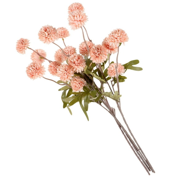 FONDOTIN 4Pcs Dandelion Bouquet Fake Flowers Pink Plastic For Theme Party