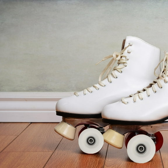 FONDOTIN 4Pcs Non-skid Pu Roller Skating Wheels for Outdoor Skating and Rough Surfaces