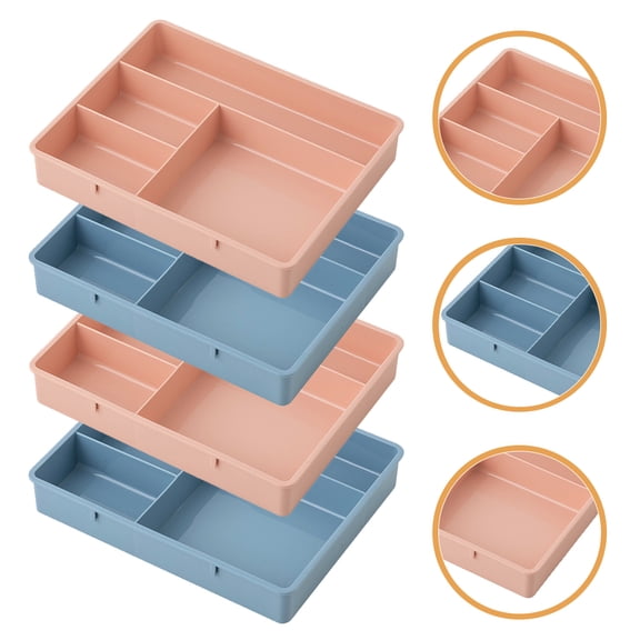 FONDOTIN plastic storage box Drawer Organizer PP Storage Desk Accessories Women 4pcs