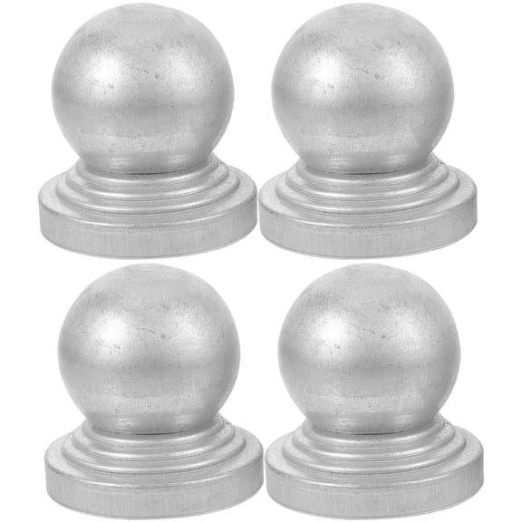 FONDOTIN 4-Pack Iron Post Top Sleeve Caps, Shaped Fence Post Covers, 3.7x3.3in, Extend Yard Fence Life
