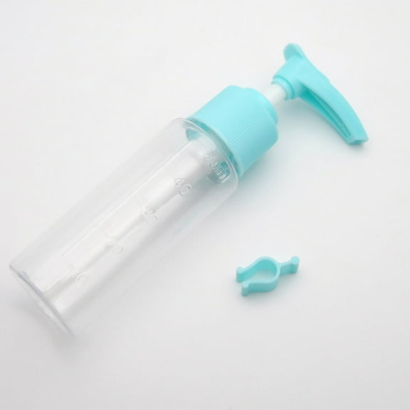 FONDOTIN 4Pcs Portable Toiletries Container Square Base Cylindrical Body 50ml PET Material Easy to Clean General Users