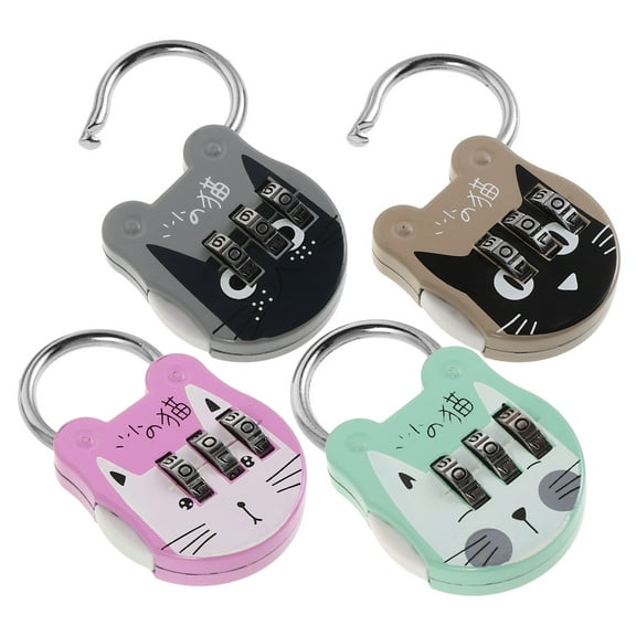 FONDOTIN 4Pcs Purple Padlocks for Mailbox and Storage Cabinet