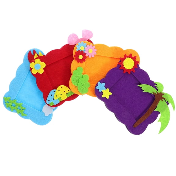 FONDOTIN 4Pcs Unfinished Picture Frames Bulk Decorative DIY Frame Kit for Educators