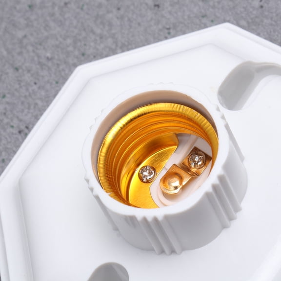 FONDOTIN Octagon Shape Lamp Socket White 4Pcs 11 x 11 x 1.8In