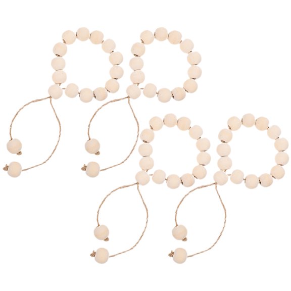 FONDOTIN 4Pcs Table Napkin Rings Hemp Rope Rustic Holding Napkins Accessory