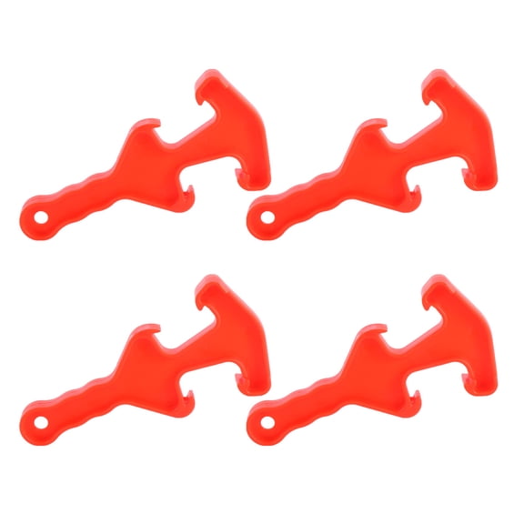 FONDOTIN 4-Pack Red Plastic Can Lid Remover Tool for Home and Office Use Easy Grip Design
