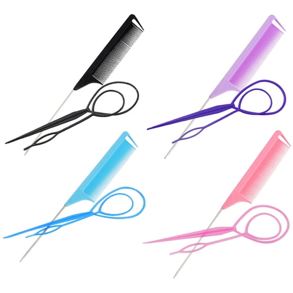 FONDOTIN 4 Sets Metal Hair Braider for School with Simple Design for Women