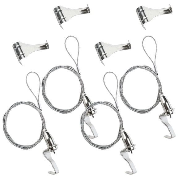 FONDOTIN Stainless Steel Hanging Wire Cord for Picture Frames, Art, Mirrors - 4 Sets Frame Hangers