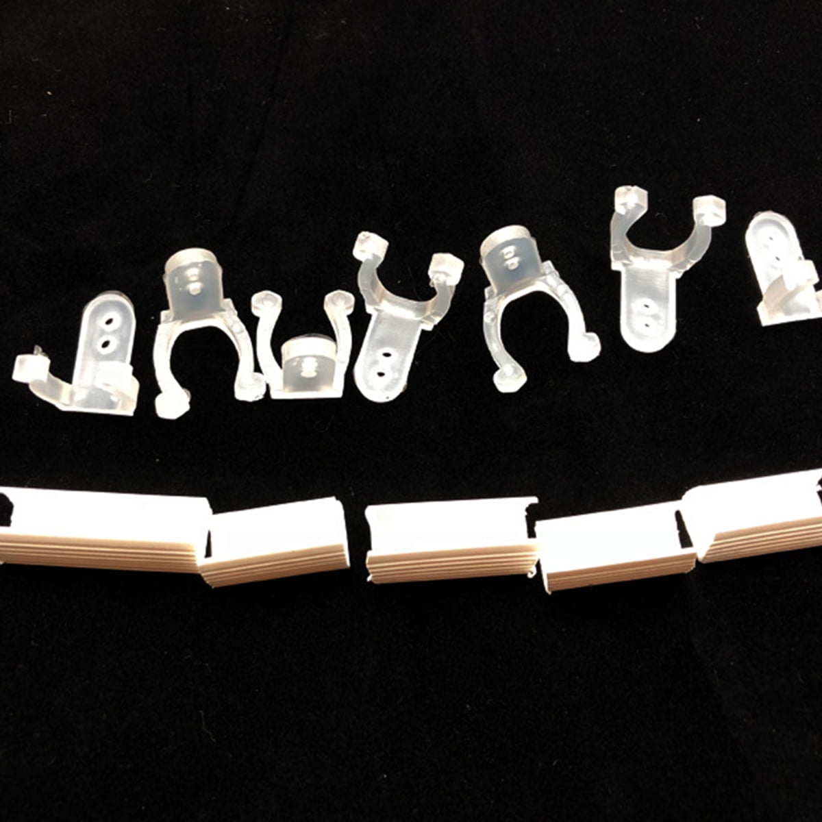 FONDOTIN Led Light Clips Metal 50Pcs Spindle Shape for Wires and Cables ...