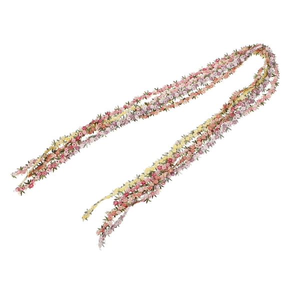 FONDOTIN 5-Pack Craft Lace Trim Assorted Colors for Sewing, , Yellow, Rose Decorative Ribbon