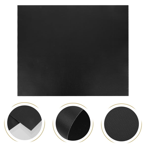 FONDOTIN Set of 5 Non-Stick Baking Mats for Ovens, Black Rectangular Glass Fiber Mats for Home Cooking