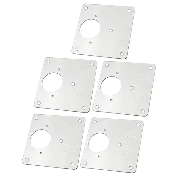 FONDOTIN 5Pcs Metal Hinge Repair Brackets for Furniture Doors with Anti Rust Stainless Steel