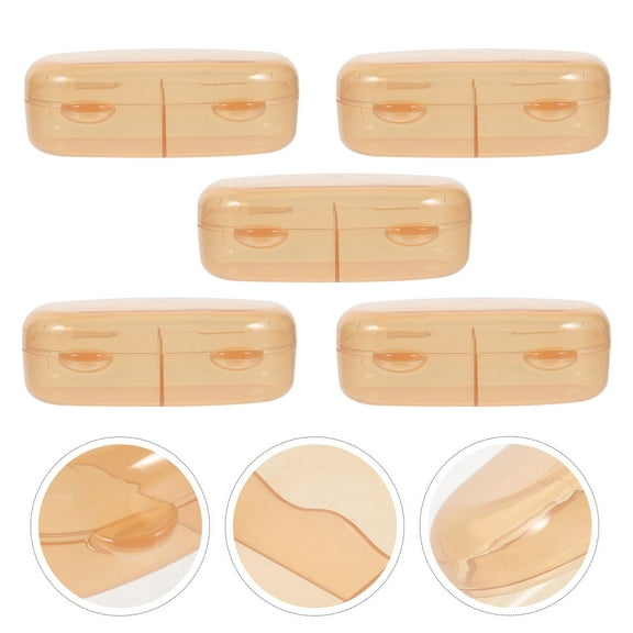 FONDOTIN 5Pcs Travel Soother Case with Carrying Handle for Outdoor and Everyday Use