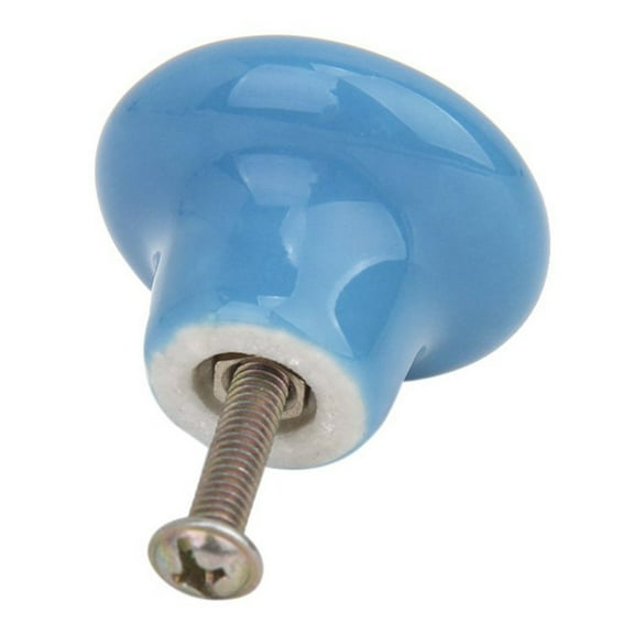 FONDOTIN 5-Pack Ceramic Round Cabinet Knobs - Furniture Pulls for Home Improvement and Kitchen Cabinets