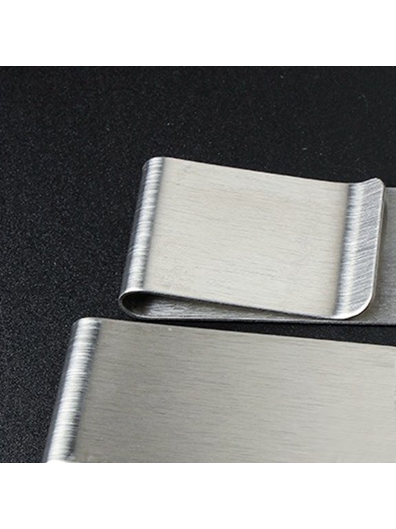 5Pcs Stainless Steel Money Clips Wallet Holder Flexible Cash Card Organizer