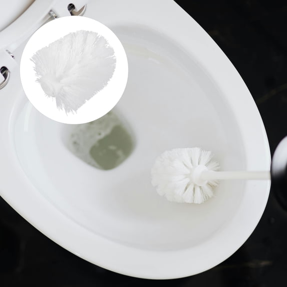 FONDOTIN Toilet Brush Heads Replacement 5Pcs 3.9In White Plastic Ball
