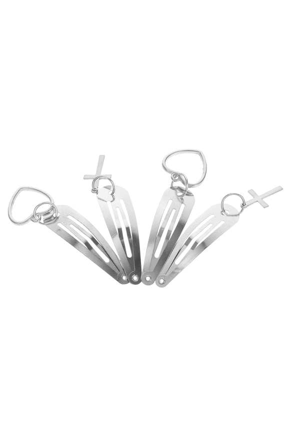 6Pcs Heart Shaped Metal Snap Hair Clips for Women Daily Wear