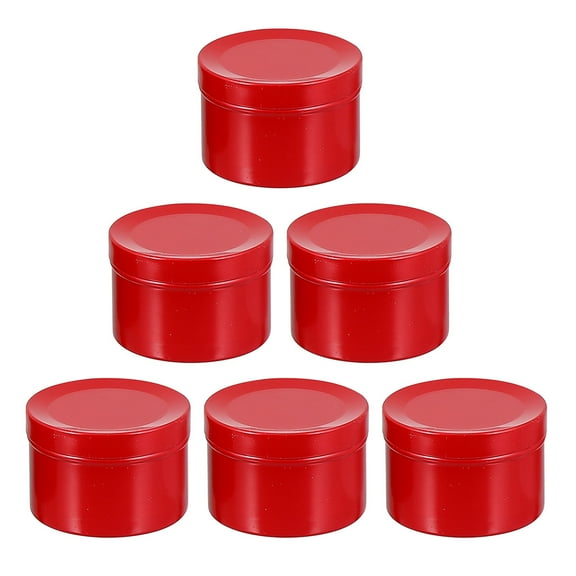 FONDOTIN Square Base Containers Aluminum Alloy for Sealed Storage 6Pcs 1.97x1.97x1.38in