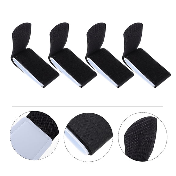 FONDOTIN 6Pcs Black Snowboard Strap Sturdy Skiing Board Binding with Abrasion Resistance