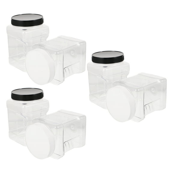 FONDOTIN 6pcs Sealing Kitchen Food Containers Transparent Small Honey Dispenser Set