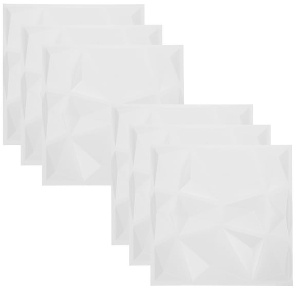 FONDOTIN 6pcs Wall Paneling for Interior Wall Light Grey PVC Moisture Resistant Wall Decor