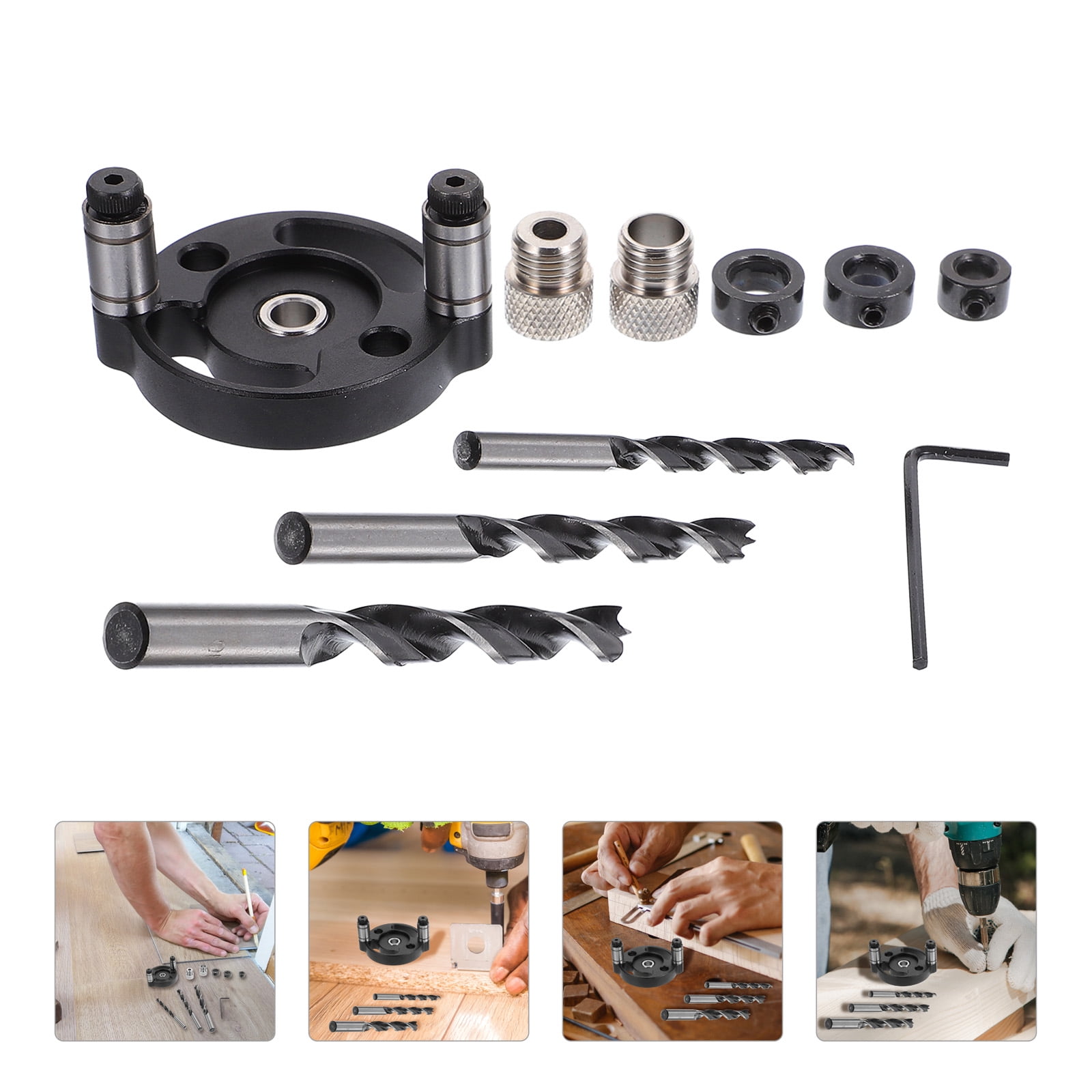 FONDOTIN 8 Pieces Drill Bit Locator Guide with Aluminum Alloy for ...