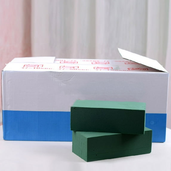 FONDOTIN 8-Piece Dark Green Floral Brick Blocks Set, Water Absorbent Craft Supplies for Polish Art and Projects
