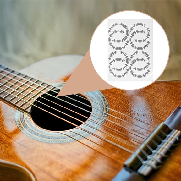 FONDOTIN 8Pcs Multi Color Guitar Sound Hole Sticker for Acoustic Guitar