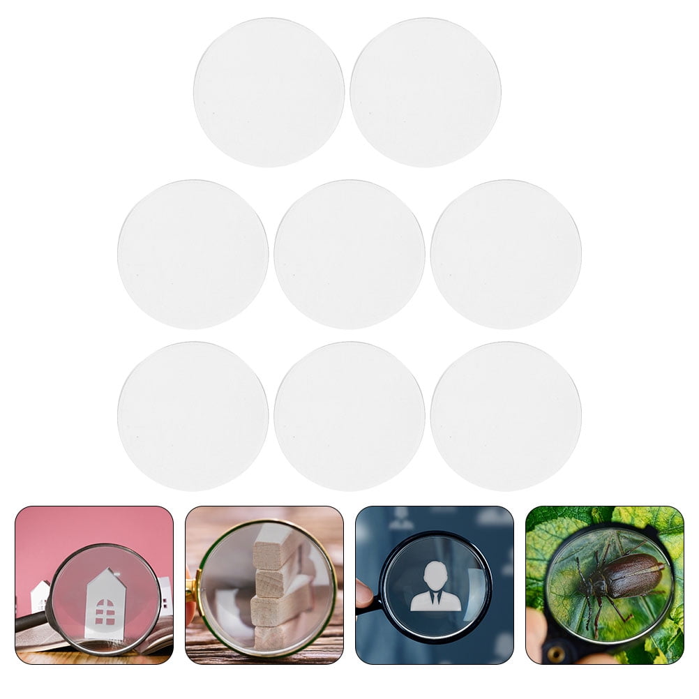 FONDOTIN 8Pcs Optical Lens Transparent Acrylic Light Study Home Learning