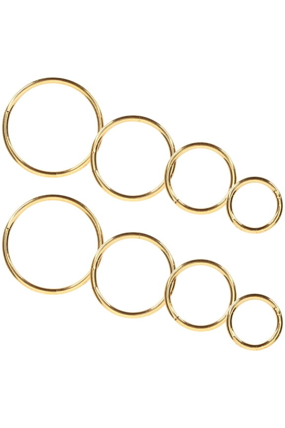 8-Piece Stainless Steel Nose Hoops Set for Stylish and Comfortable Nose Piercings