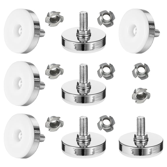 FONDOTIN 8-Piece Adjustable Furniture Levelers with Iron and Plastic Anti-Wobble Pads for Home and Office Furniture