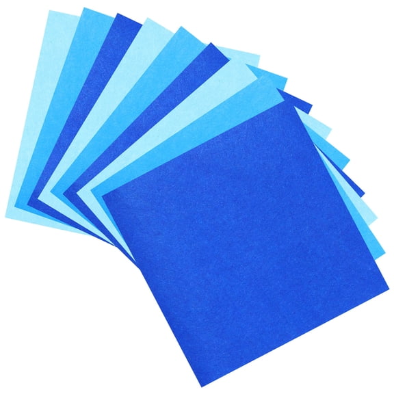 FONDOTIN 9pcs Felt Sheet Navy Blue Craft Felt Squares for Parent Child Activities