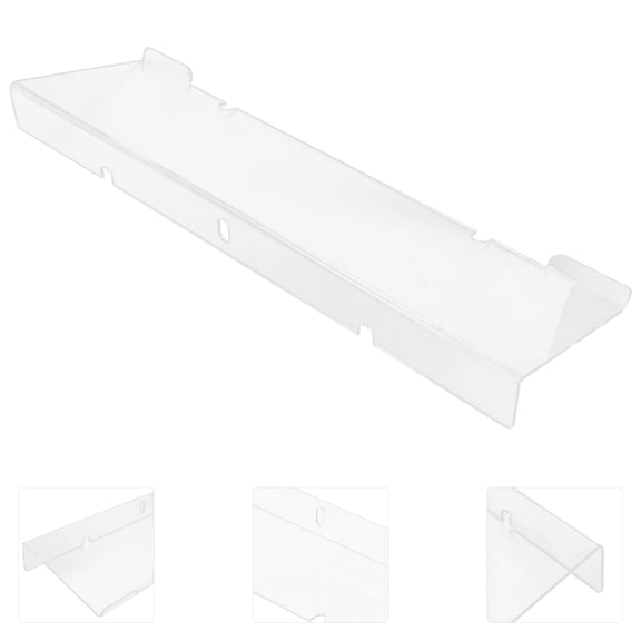 FONDOTIN Crystal Clear Acrylic Keyboard Support Stand with 30 Degree Tilt for Neat Computer Accessory Storage