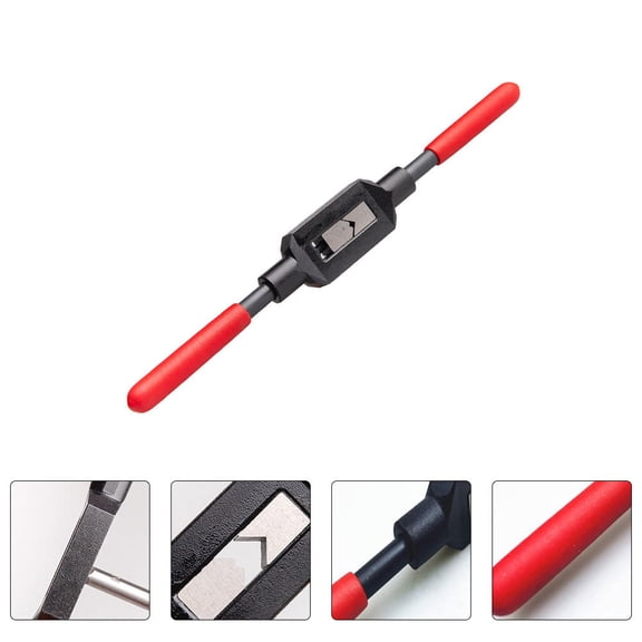 FONDOTIN Red Adjustable Tapping Wrench Steel Material Wear Resistant for Woodworking