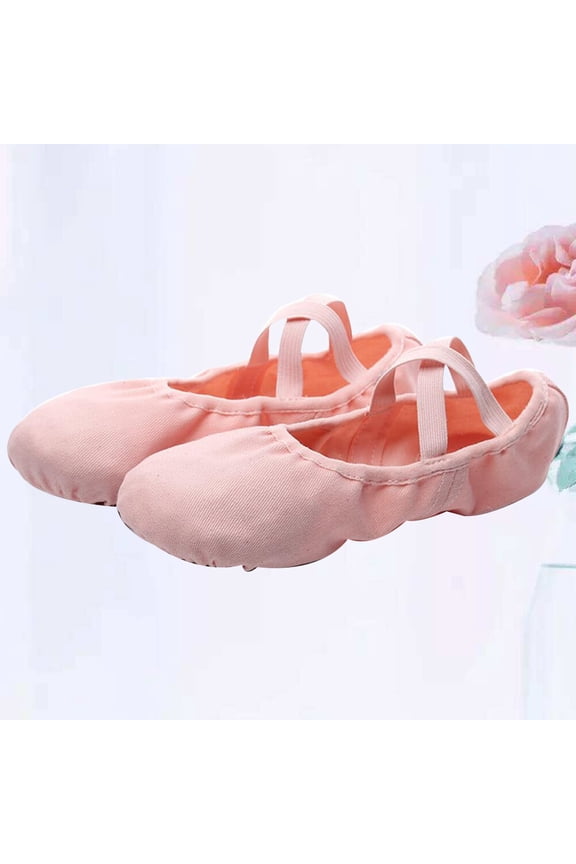 Women Ballet Shoes Elastic Fabric Round Toe 1 Pair