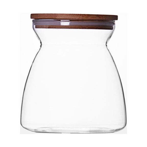 FONDOTIN Airtight Storage Jar Glass Container for Pantry 700ml 1Pack