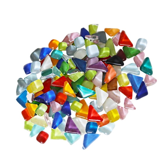 FONDOTIN Handmade Glass Mosaic Tiles Assorted Colors for Crafts, Home Decoration, Art Projects and Designs