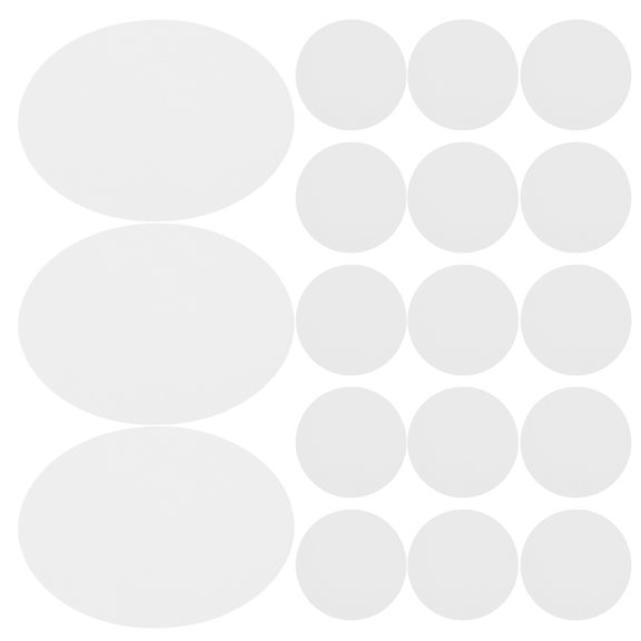 FONDOTIN Badge Making Papers White 100 Sheets 1.73In