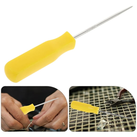 FONDOTIN Racket Stringing Tool Yellow Metal Plastic 2Pcs 5.5x0.6x0.6in