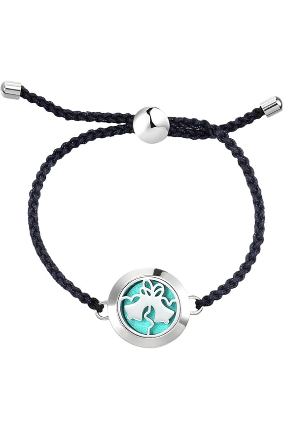 Essential Oil Diffuser Bracelet Black Stainless Steel 1Set Fashionable Design for Women Giving