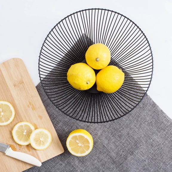 FONDOTIN Black Wire Fruit Stand with Air Flow Design Ideal for Fruit Ripening and Storage