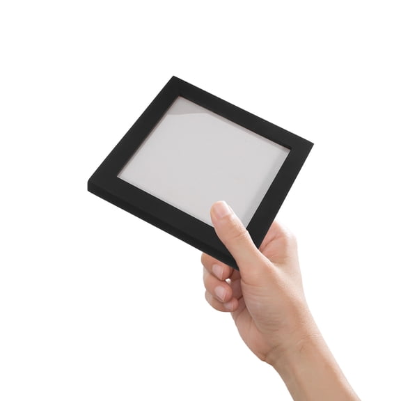 FONDOTIN Black Wooden Cd Frame Display with Elegant Design for Home Decor and Photo Organizer