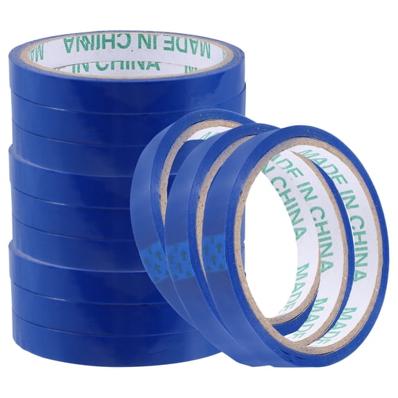 FONDOTIN Vegetable Bag Sealing Tapes Binding Bag Sealing Tying Tape Blue 12Pcs 30m Roll Bopp
