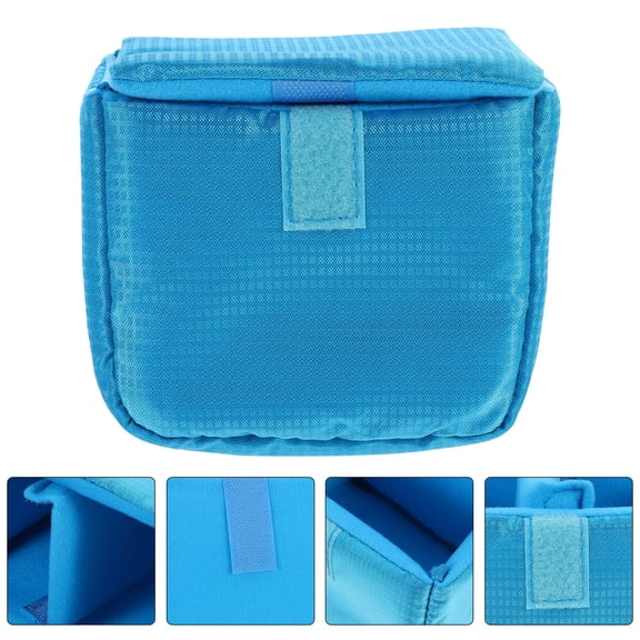 FONDOTIN Camera Lens Case with Water Resistant Exterior and Shockproof Sponge Liner for Secure Lens