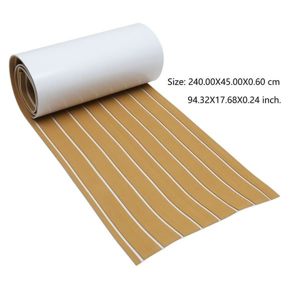 FONDOTIN Boat Floor Mat EVA Faux 1 Roll Salt Water Proof 94.32X17.68 Inch