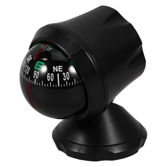 FONDOTIN Car Compass Navigation Ball Compass Black Plastic 1Set for Friends