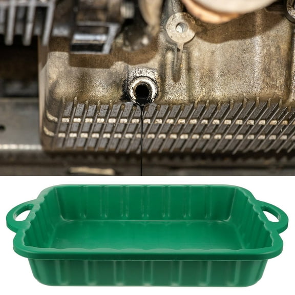 FONDOTIN Car Oil Drip Pan Engine Oil Drain Pan Plastic Green 1Pack