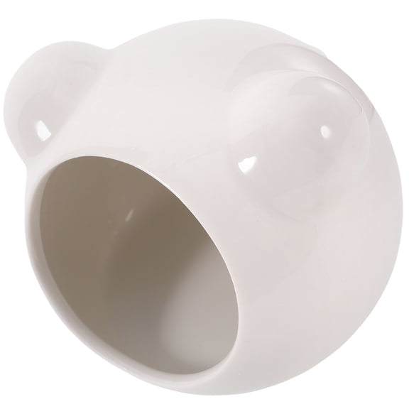 FONDOTIN Ceramic Hamster Hideout White Pet Nest Wear Resistant Resting Hut